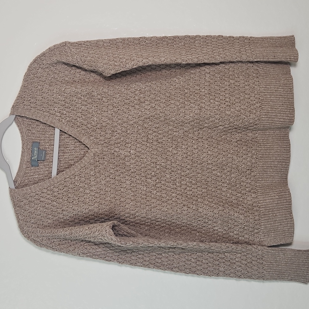 Natural Reflections Women's Brown V-Neck Sweater